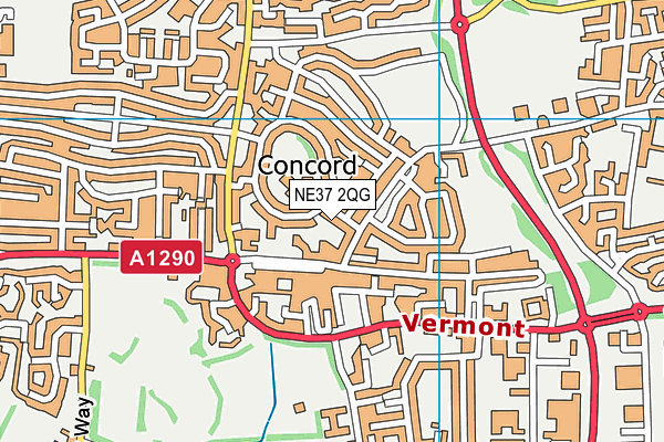 NE37 2QG map - OS VectorMap District (Ordnance Survey)