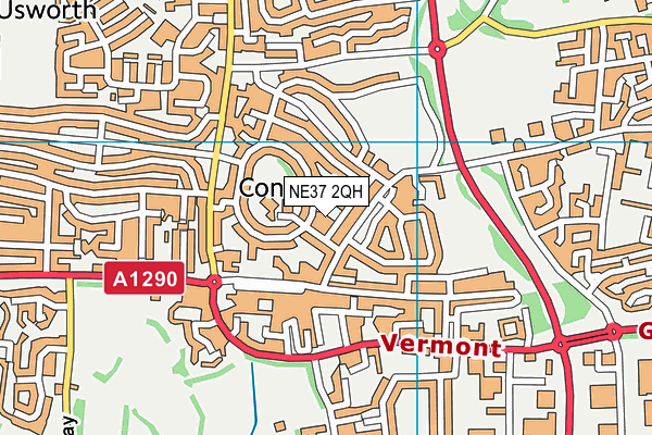 NE37 2QH map - OS VectorMap District (Ordnance Survey)