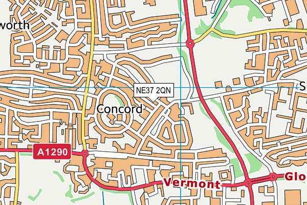 NE37 2QN map - OS VectorMap District (Ordnance Survey)