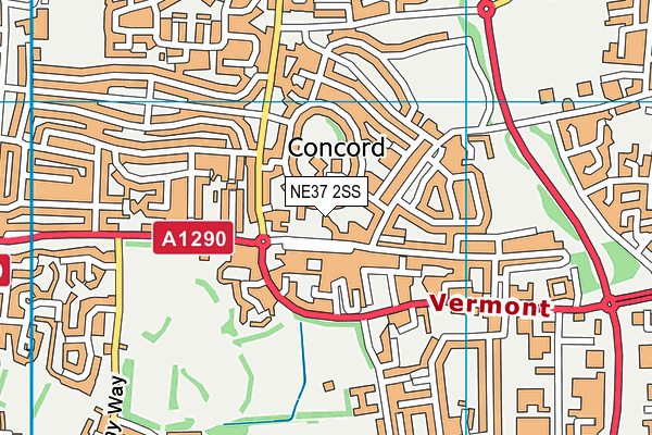 NE37 2SS map - OS VectorMap District (Ordnance Survey)