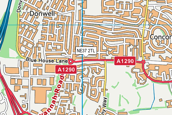 NE37 2TL map - OS VectorMap District (Ordnance Survey)