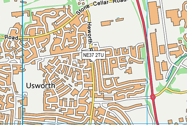 NE37 2TU map - OS VectorMap District (Ordnance Survey)