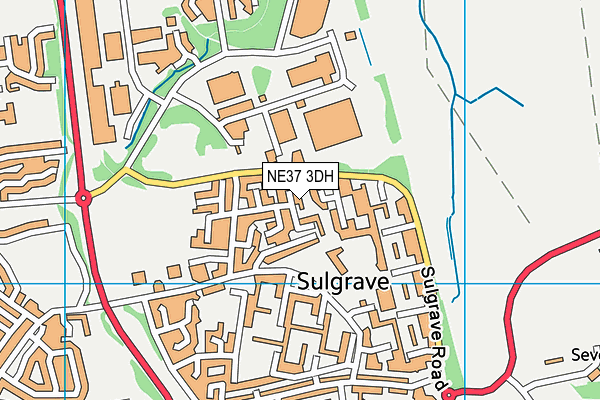 NE37 3DH map - OS VectorMap District (Ordnance Survey)