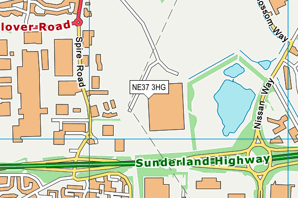 NE37 3HG map - OS VectorMap District (Ordnance Survey)