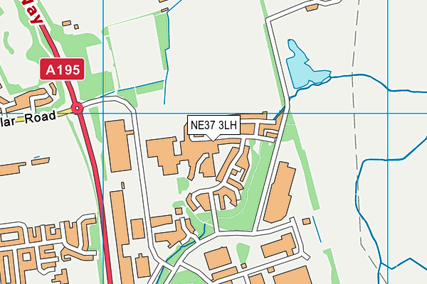 NE37 3LH map - OS VectorMap District (Ordnance Survey)
