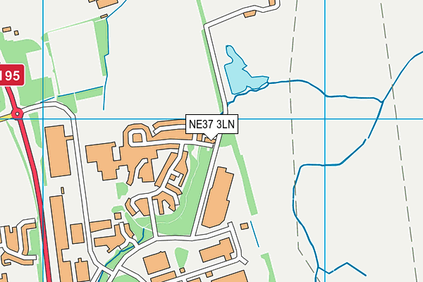NE37 3LN map - OS VectorMap District (Ordnance Survey)