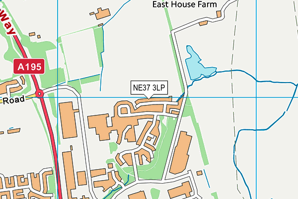 NE37 3LP map - OS VectorMap District (Ordnance Survey)