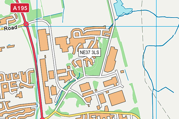 NE37 3LS map - OS VectorMap District (Ordnance Survey)