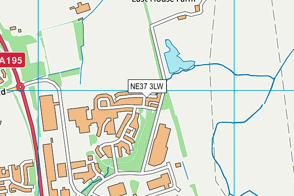 NE37 3LW map - OS VectorMap District (Ordnance Survey)