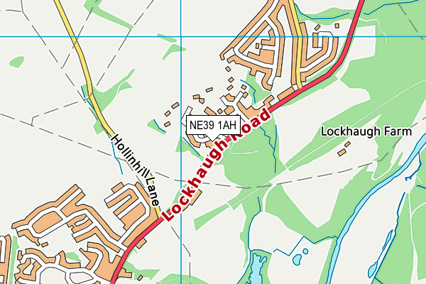 NE39 1AH map - OS VectorMap District (Ordnance Survey)