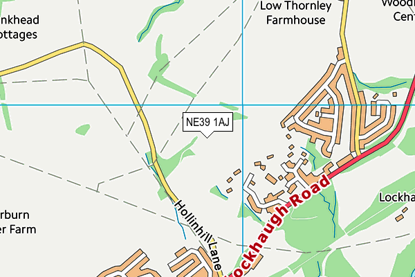 NE39 1AJ map - OS VectorMap District (Ordnance Survey)