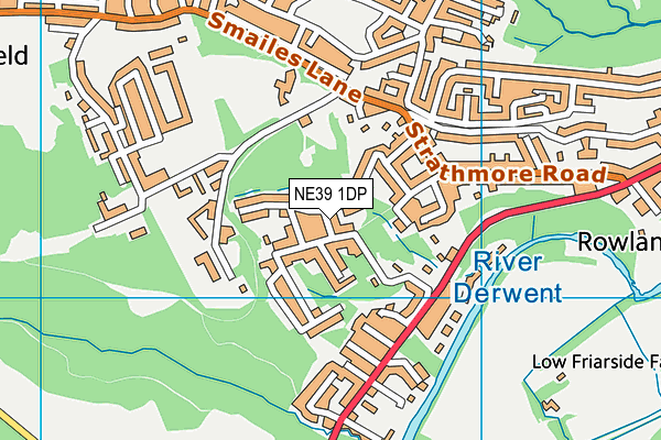 NE39 1DP map - OS VectorMap District (Ordnance Survey)
