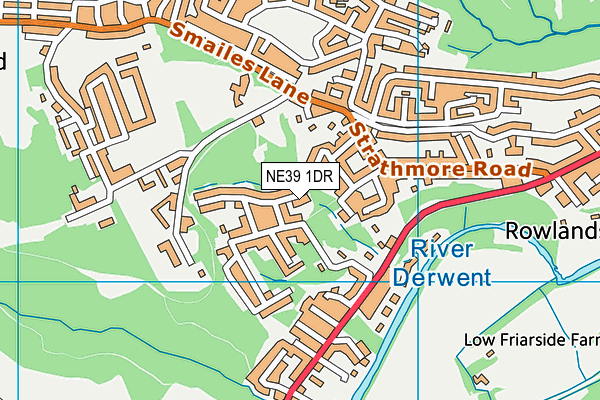 NE39 1DR map - OS VectorMap District (Ordnance Survey)