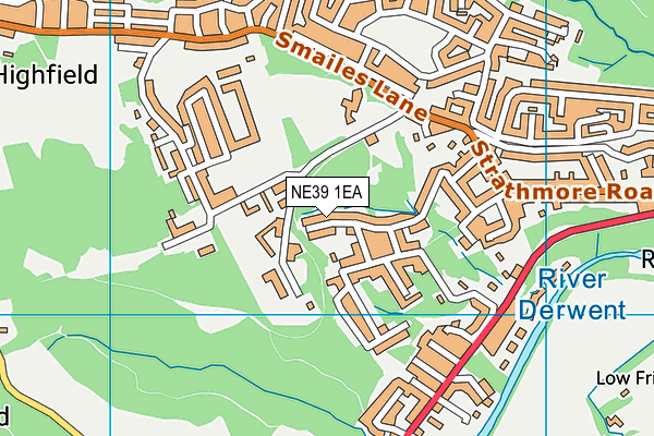 NE39 1EA map - OS VectorMap District (Ordnance Survey)