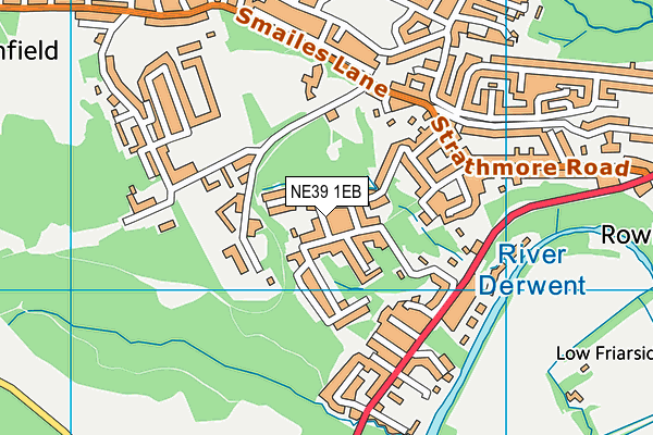 NE39 1EB map - OS VectorMap District (Ordnance Survey)