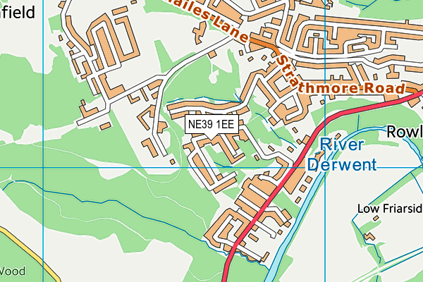 NE39 1EE map - OS VectorMap District (Ordnance Survey)