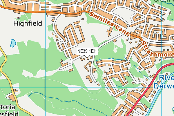 NE39 1EH map - OS VectorMap District (Ordnance Survey)