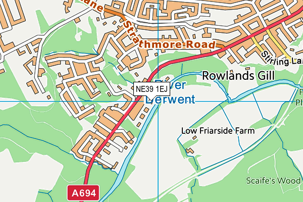 NE39 1EJ map - OS VectorMap District (Ordnance Survey)