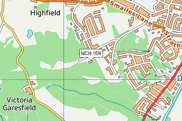 NE39 1EN map - OS VectorMap District (Ordnance Survey)