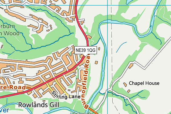Derwent Park map (NE39 1QG) - OS VectorMap District (Ordnance Survey)