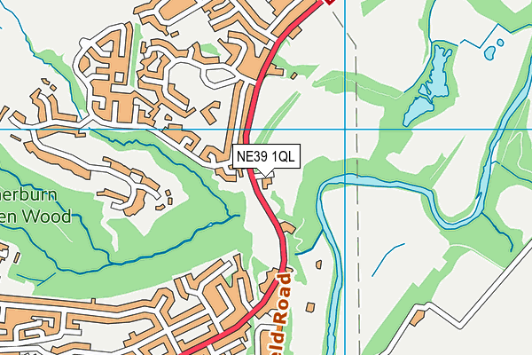 NE39 1QL map - OS VectorMap District (Ordnance Survey)