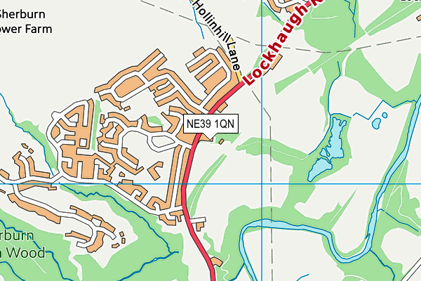 NE39 1QN map - OS VectorMap District (Ordnance Survey)