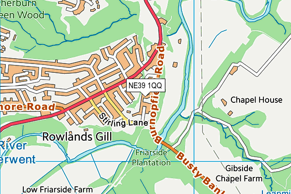 NE39 1QQ map - OS VectorMap District (Ordnance Survey)