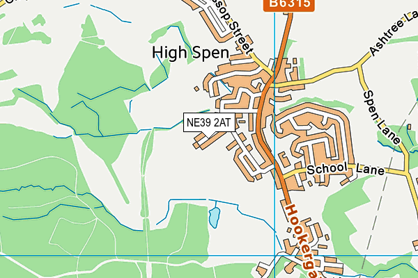 NE39 2AT map - OS VectorMap District (Ordnance Survey)
