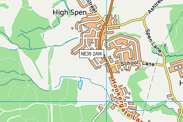 NE39 2AW map - OS VectorMap District (Ordnance Survey)