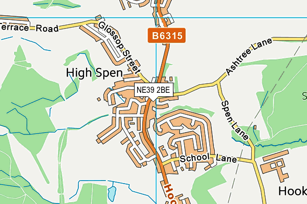NE39 2BE map - OS VectorMap District (Ordnance Survey)
