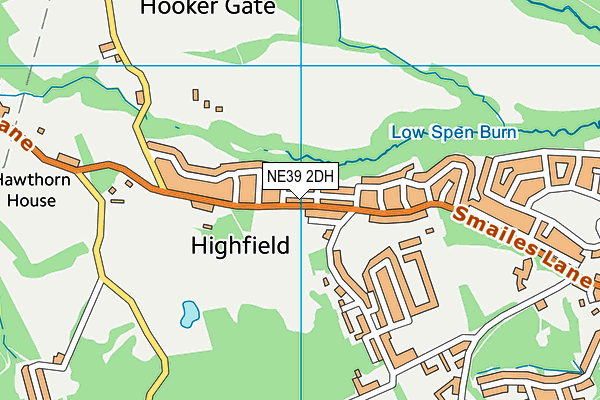 NE39 2DH map - OS VectorMap District (Ordnance Survey)