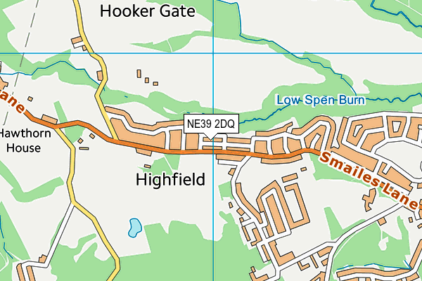 NE39 2DQ map - OS VectorMap District (Ordnance Survey)