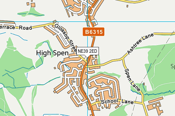 NE39 2ED map - OS VectorMap District (Ordnance Survey)
