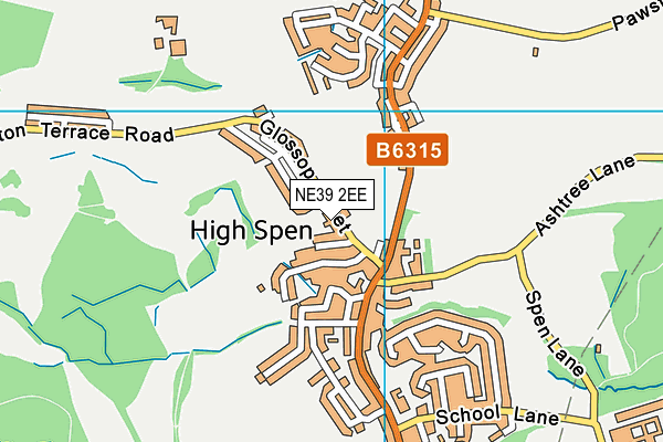 NE39 2EE map - OS VectorMap District (Ordnance Survey)