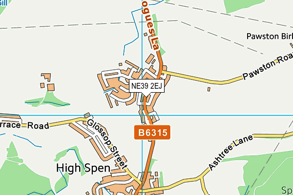 NE39 2EJ map - OS VectorMap District (Ordnance Survey)