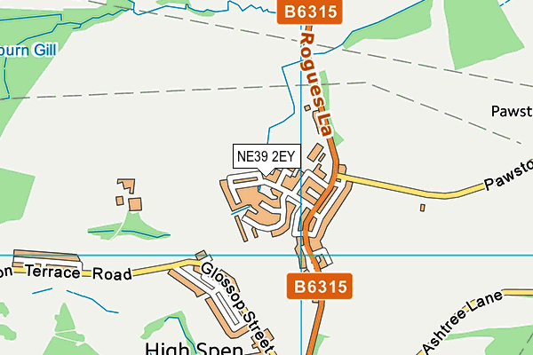NE39 2EY map - OS VectorMap District (Ordnance Survey)