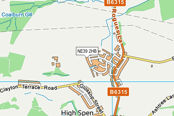 NE39 2HB map - OS VectorMap District (Ordnance Survey)