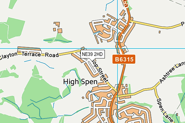 NE39 2HD map - OS VectorMap District (Ordnance Survey)