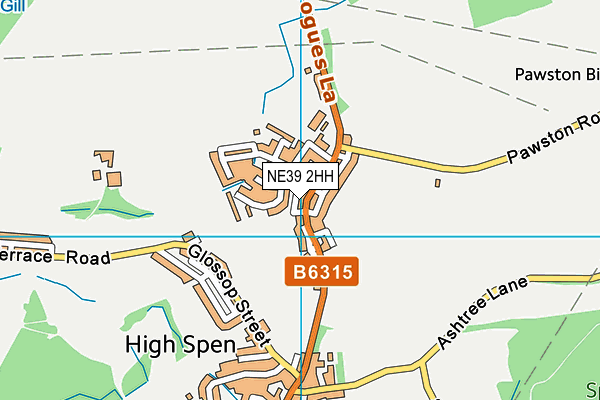 NE39 2HH map - OS VectorMap District (Ordnance Survey)