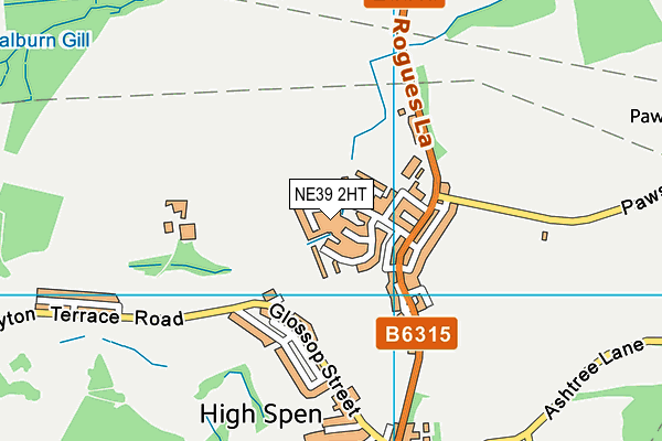 NE39 2HT map - OS VectorMap District (Ordnance Survey)