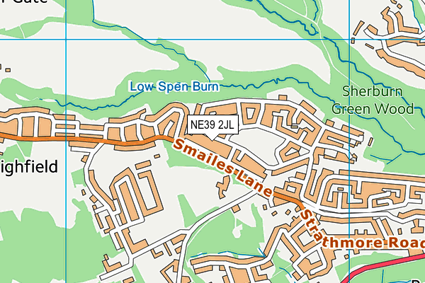 NE39 2JL map - OS VectorMap District (Ordnance Survey)