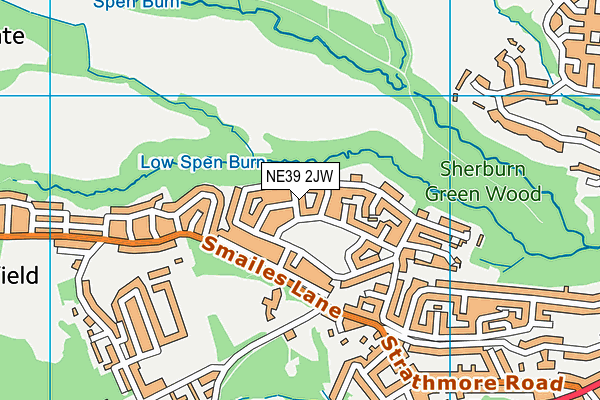 NE39 2JW map - OS VectorMap District (Ordnance Survey)
