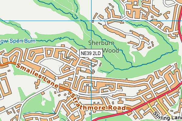 NE39 2LD map - OS VectorMap District (Ordnance Survey)