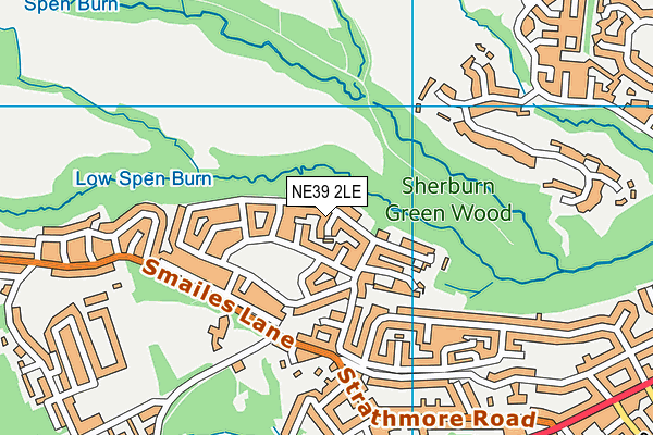 NE39 2LE map - OS VectorMap District (Ordnance Survey)