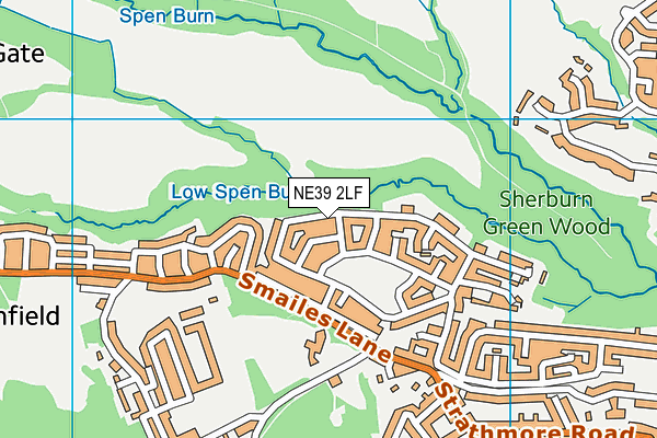 NE39 2LF map - OS VectorMap District (Ordnance Survey)