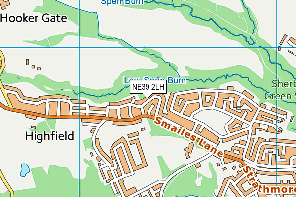 NE39 2LH map - OS VectorMap District (Ordnance Survey)