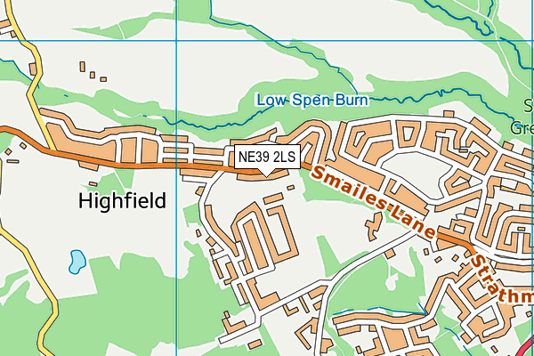 NE39 2LS map - OS VectorMap District (Ordnance Survey)