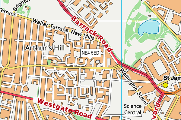 NE4 5ED map - OS VectorMap District (Ordnance Survey)