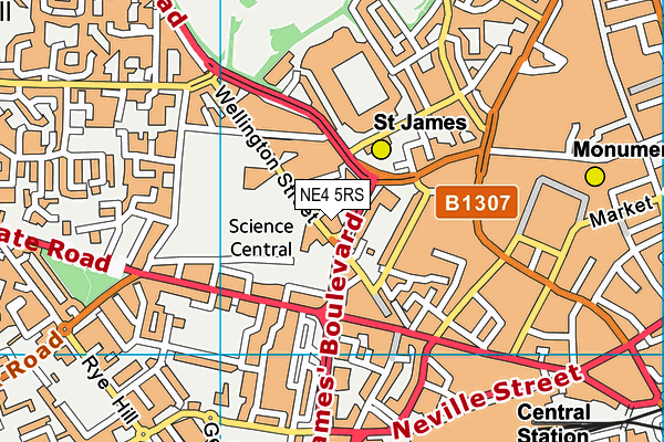 NE4 5RS map - OS VectorMap District (Ordnance Survey)