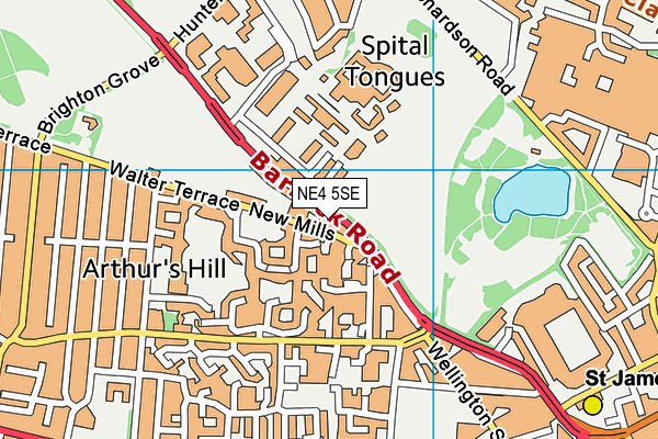 NE4 5SE map - OS VectorMap District (Ordnance Survey)